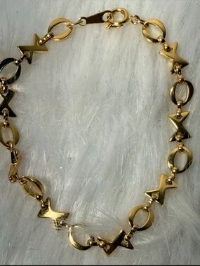 Bracelet Vintage XOXO Chic Gold plated excellent 7.5”